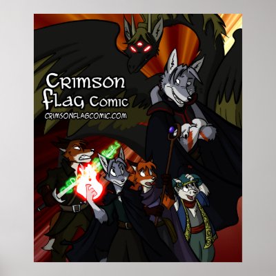 Crimson Flag Poster by Virmir