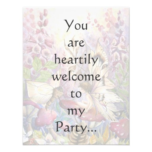 Crimson Foxglove Custom Invitations