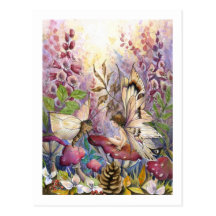 Crimson Foxglove Post Card