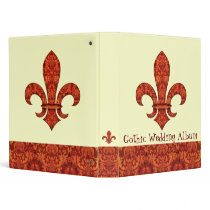 Crimson Garden Fleur de lis binders
