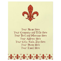 Crimson Garden Fleur de lis Full Color Flyer