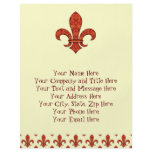 Crimson Garden Fleur de lis Full Color Flyer