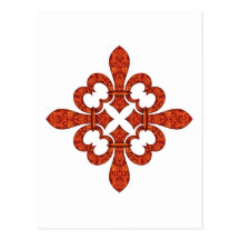 Crimson Garden Fleur Postcard