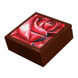 Crimson Glory Rose gift box by Sacha Grossel Art