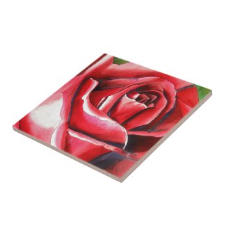 Crimson Glory Rose Tile