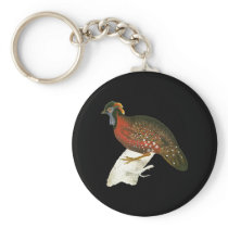 Crimson Horned Pheasant Keychain