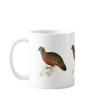 Crimson Horned Pheasant Coffee Mugs