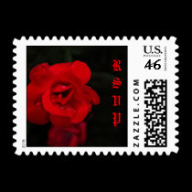Crimson Lady Wedding Postage stamps