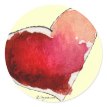 Crimson Love Hearts Envelope Seals stickers by lillyarts Crimson Love Hearts Envelope Seals stickers