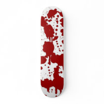 Crimson on White Skateboard