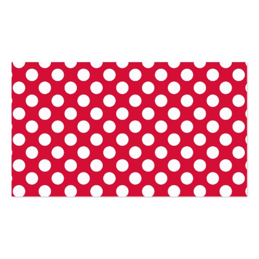 Crimson Polka Dots; Chalkboard look Business Card Templates (back side)