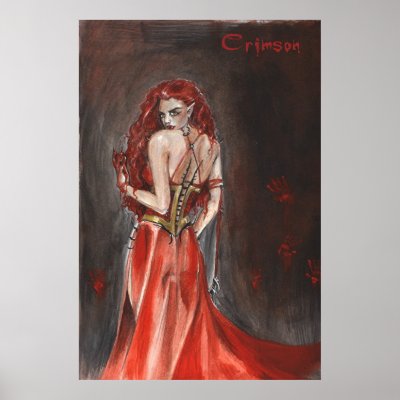 Crimson - Poster by adorna
