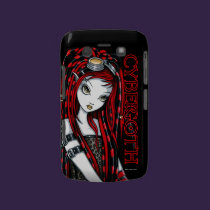 "Crimson" Red Cybergoth Angel BlackBerry Bold Case casemate cases