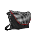 Crimson Red & Houndstooth Rickshaw Messenger Bag messenger bags