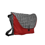 Crimson Red & Houndstooth Rickshaw Messenger Bag messenger bags