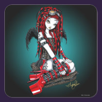 "Crimson" Red Tattoo Cyber Goth Angel Stickers stickers