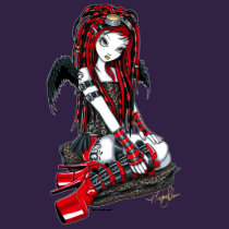 "Crimson" Red Tattoo Cyber Goth Angel Tank Top t-shirts