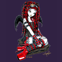 "Crimson" Red Tattoo Cyber Goth Angel Top t-shirts