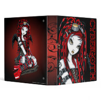 "Crimson" Red Tattoo Cybergoth Angel Binder