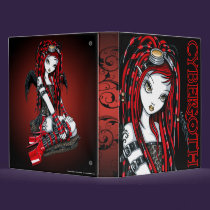 "Crimson" Red Tattoo Cybergoth Angel Binder