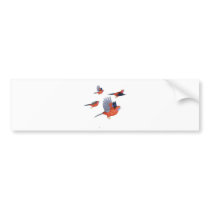 Crimson Rosella Parrot Flock Bumper Stickers