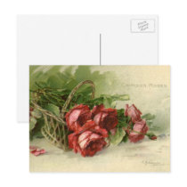 Crimson Roses postcards by YesterdayCafe Crimson Roses postcards