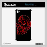Crimson Skull iphone 4/4s zazzle skin skins