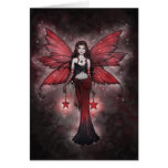 Crimson Star Christmas Fairy Card