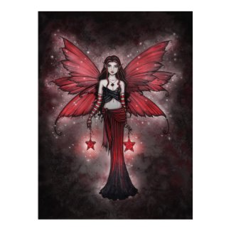 Crimson Star Fairy Poster print