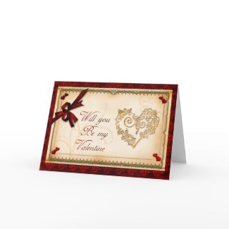 Crimson Valentine card