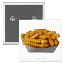 Crinkle-cut french fries pinback buttons