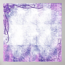 Crinkled Paper & Swirls In Lavender Poster