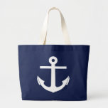 Crisp Nautical Anchor Jumbo Beach Bag