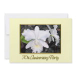 Crisp White Orchids Anniversary Party 70 Invite