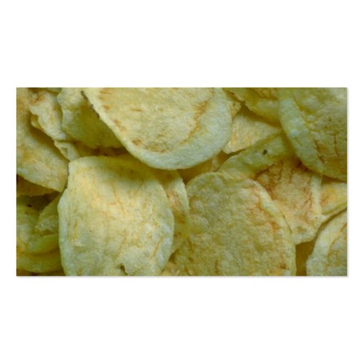 Crispy potato chips business card (back side)