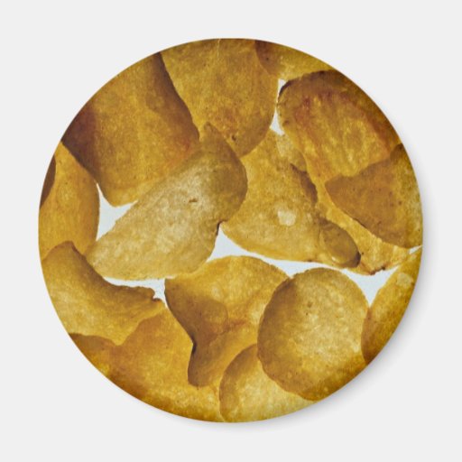 Crispy potato chips refrigerator magnets