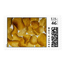Crispy potato chips stamp