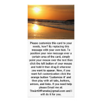 Crispy Sun Reflection at Sunset Personalized Photo Card