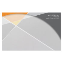 Criss Cross * Gray + Orange Business Stationery by color_therapy Criss Cross * Gray + Orange Business Stationery