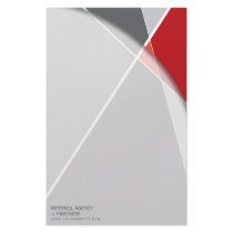 Criss Cross * Gray + Red Business Stationery
