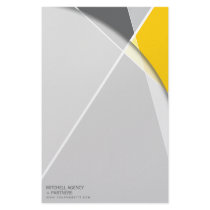 Criss Cross * Gray + Yellow Business Stationery by color_therapy Criss Cross * Gray + Yellow Business Stationery