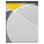 Criss Cross | Gray + Yellow Modern Letterhead