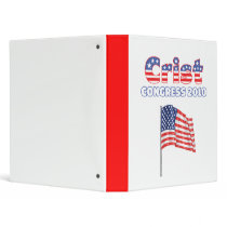 Crist Patriotic American Flag 2010 Elections 3 Ring Binder