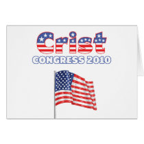 Crist Patriotic American Flag 2010 Elections Card