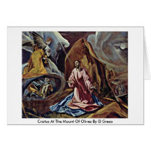 Cristus At The Mount Of Olives By El Greco Cards