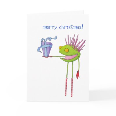 Critter Cedric Christmas Card by floatinglemons