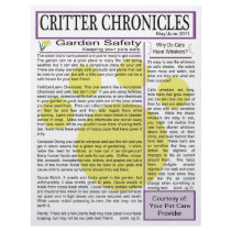 Critter Chronicles Newsletter - May/June 2011 Flyer Design