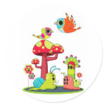 Critter Romance Round Stickers