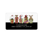 Critters in Presents Address Mailing Labels