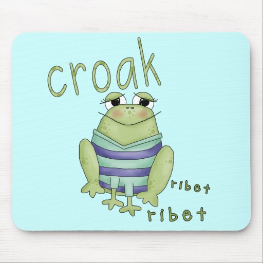 Croak Ribet Frog Tshirts and Gifts Mouse Pad